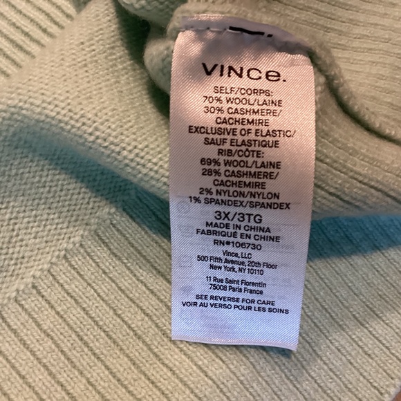 Vince Wool & Cashmere Blend Sweater (Plus Size) 3X - Picture 10 of 13